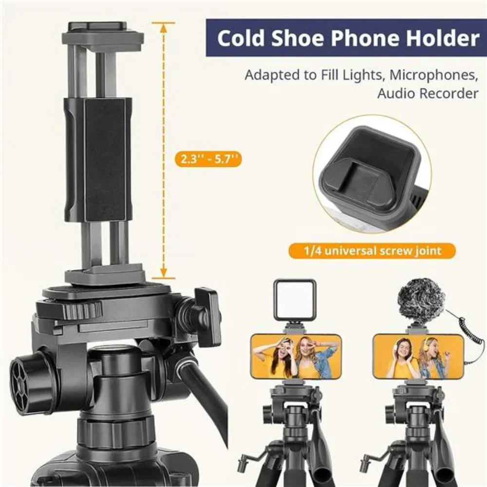 67 Inch Heavy Duty Tripod Stand for Cameras, Cell Phones